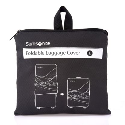 Picture of Samsonite Foldable Luggage Cover, 9inH x 7 7/8inW x 1 9/16inD, Black