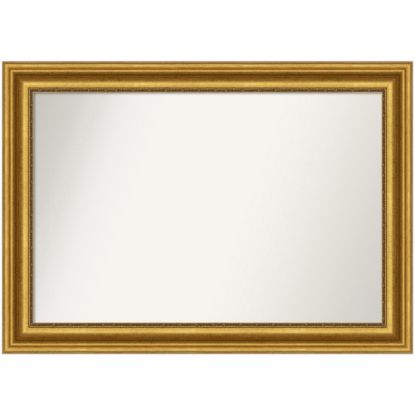 Picture of Amanti Art Non-Beveled Rectangle Framed Bathroom Wall Mirror, 29-3/4in x 41-3/4in, Parlor Gold