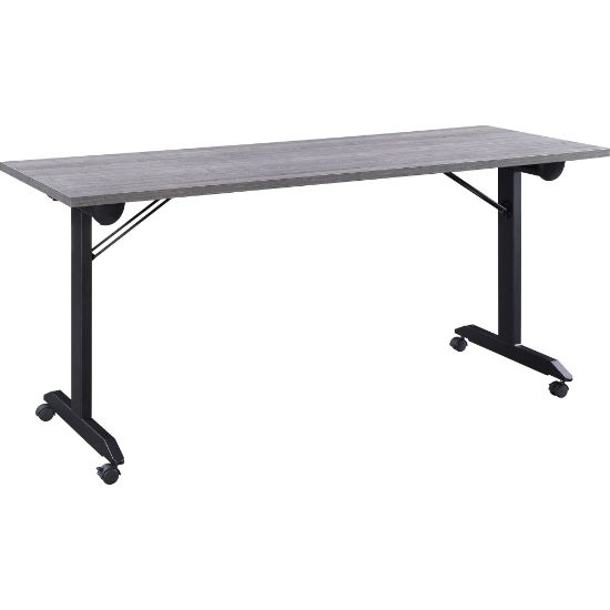 Picture of Lorell Mobile Folding Training Table, 29-1/2inH x 63inW x 23-5/8inD, Black/Weathered Charcoal