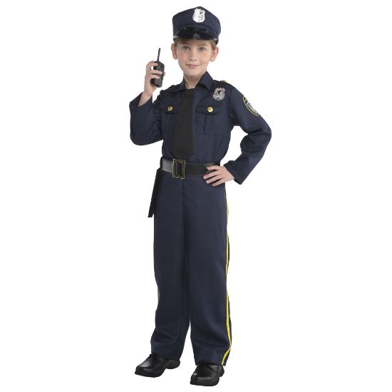 Picture of Amscan Police Officer Boys Halloween Costume, Medium, Blue