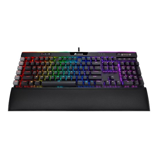 Picture of Corsair K95 RGB Platinum XT Mechanical Gaming Keyboard - Cherry MX Speed - Cable Connectivity - USB 2.0 Type A Interface - English US - PC, Mac, Windows, Mac OS - Mechanical Keyswitch - Black