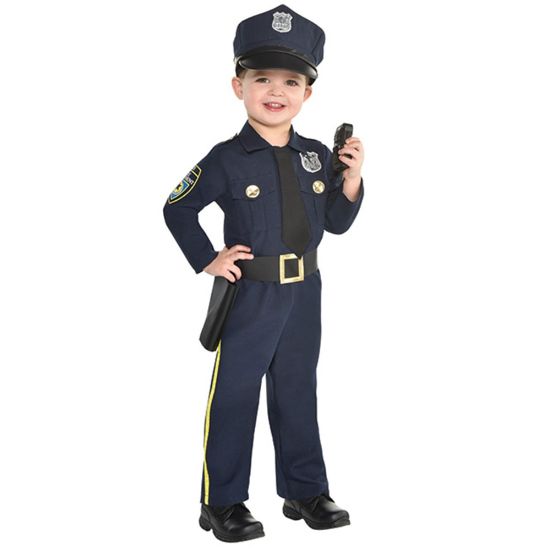 Picture of Amscan Police Officer Toddler Boys Halloween Costume, 2T, Blue