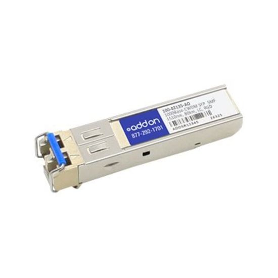 Picture of AddOn - SFP (mini-GBIC) transceiver module (equivalent to: Calix 100-02135) - GigE - 1000Base-CWDM - LC single-mode - up to 49.7 miles - 1510 nm