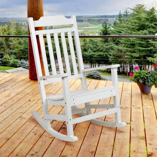 Picture of Flash Furniture Winston All-Weather Rocking Chair, White