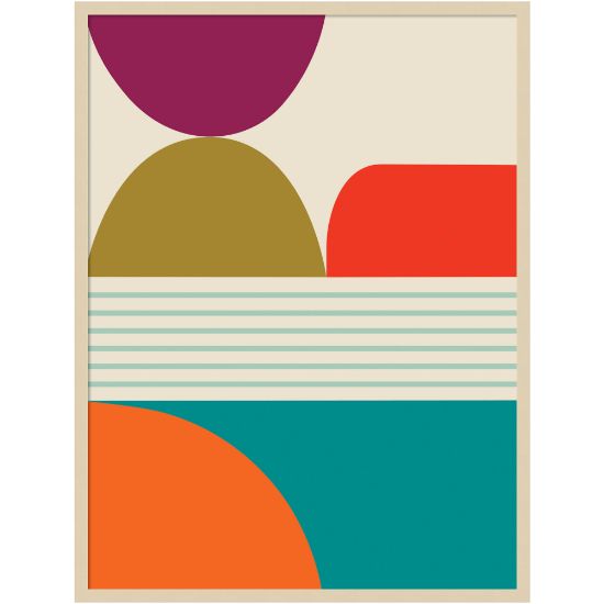 Picture of Amanti Art Mid Century Modern Pattern 1 by Rachel Lee Wood Framed Wall Art Print, 31inW x 41inH, Natural