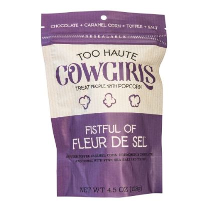 Picture of Too Haute Cowgirls Fistful of Fleur de Sel Popcorn, 4.5 Oz, Case Of 12 Bags