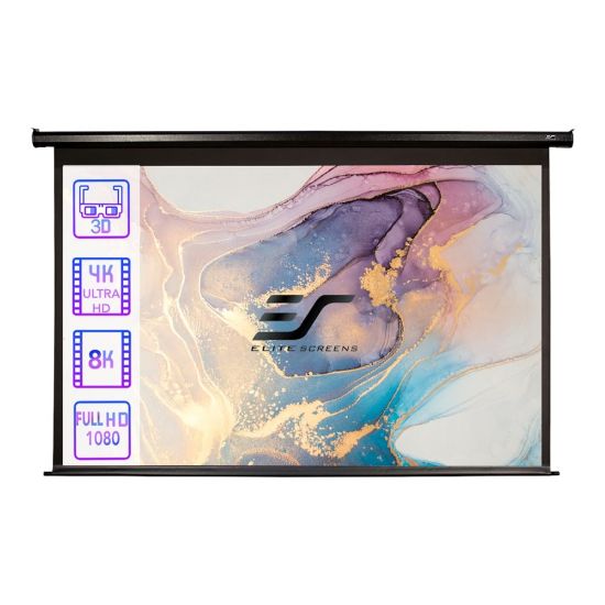 Picture of Elite Spectrum Series Electric125H - Projection screen - ceiling mountable, wall mountable - motorized - 125in (125.2 in) - 16:9 - Matte White - black