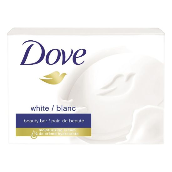 Picture of Dove White Beauty Solid Hand Soap, Light Scent, Carton Of 36 Bars