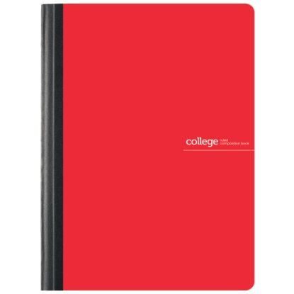 Picture of Office Depot Brand Poly Composition Book, 7-1/2in x 9-3/4in, College Ruled, 80 Sheets, Red