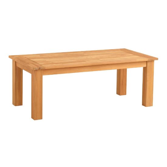 Picture of Linon Clemmett Wood Outdoor Furniture Coffee Table, 18inH x 48inW x 24inD, Teak