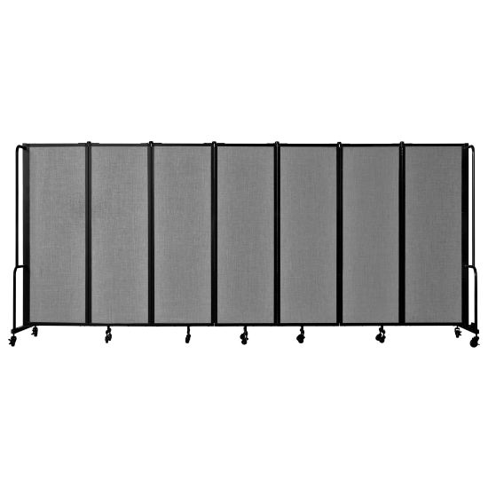 Picture of National Public Seating Room Divider, 7-Section, 72inH x 27inW x 164inD, Gray