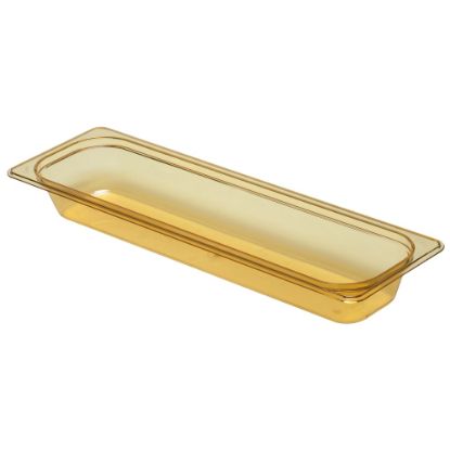 Picture of Cambro H-Pan High-Heat GN 1/2 Long Food Pans, 2-1/2inH x 6-3/8inW x 20-7/8inD, Amber, Pack Of 6 Pans