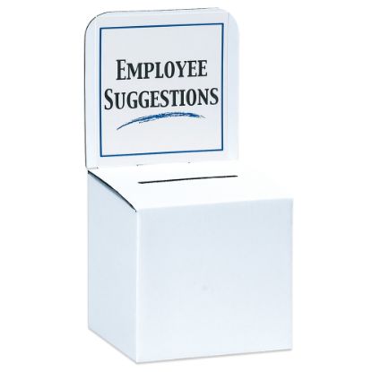 Picture of B O X Packaging Ballot Boxes, 10in x 10in x 9/10in, White, Pack Of 10