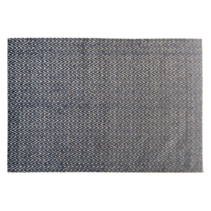 Picture of Baxton Studio Alcoy Handwoven Wool Area Rug, 5-1/4ft x 7-1/2ft, Blue