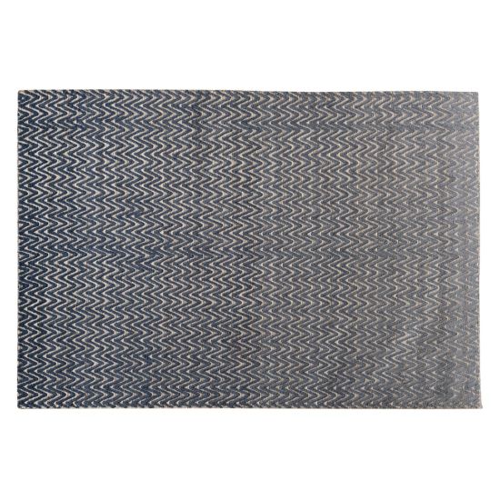 Picture of Baxton Studio Alcoy Handwoven Wool Area Rug, 5-1/4ft x 7-1/2ft, Blue