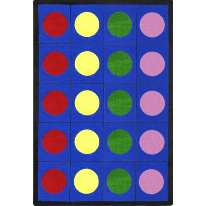 Picture of Joy Carpets Kids Essentials Rectangle Area Rug, Lots of Dots, 5-1/3ft x 7-33/50ft, Multicolor