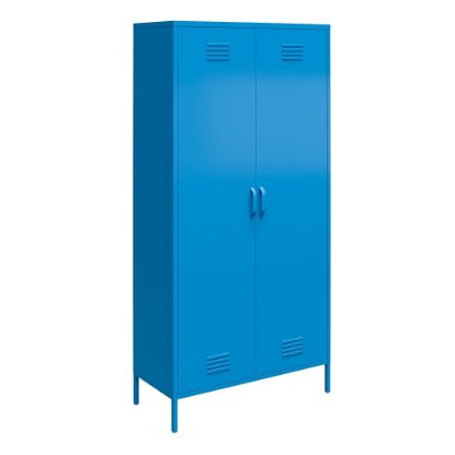 Picture of Ameriwood Home Cache Tall 2-Door Metal Locker Cabinet, 72-7/8inH x 35-7/16inW x 15-3/4inD, Blue