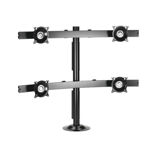 Picture of Chief Widescreen Quad Display Desk Mount - For Displays 10-30in - Black - Stand - for quad flat panel - steel - black - desktop