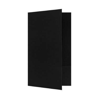 Picture of LUX Presentation Folders, 9in x 14 1/2in, Deep Black Linen, Pack Of 25 Folders