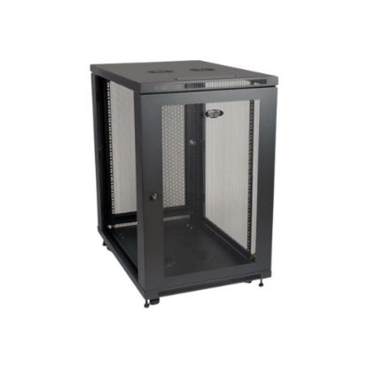 Picture of Tripp Lite 18U Rack Enclosure Server Cabinet 33in Deep w/ Doors & Sides - Rack cabinet - black - 18U - 19in