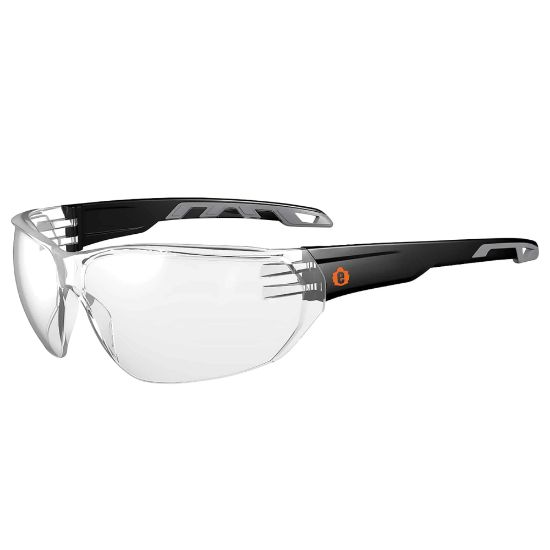 Picture of Ergodyne Skullerz VALI Frameless Safety Glasses, One Size, Matte Black Frames, Clear Lens