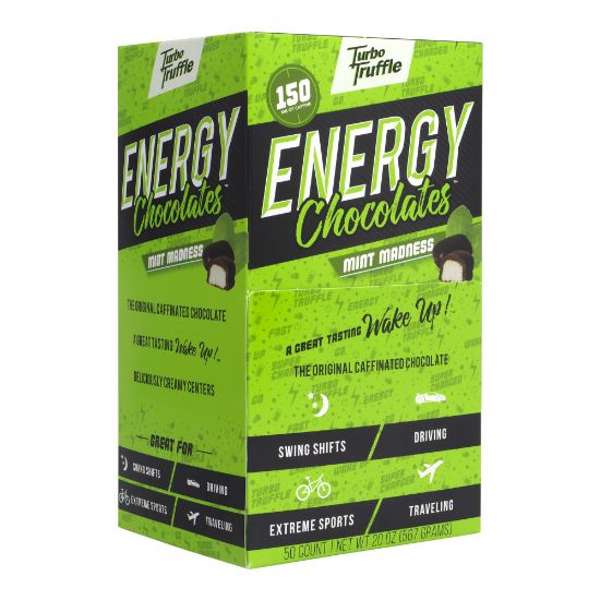 Picture of Turbo Truffles Energy Chocolate Mint Madness Truffles, Box Of 50 Truffles