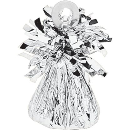 Picture of Amscan 6 Oz Foil Balloon Weights, Silver, Pack Of 12 Weights