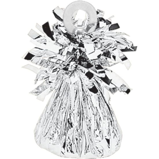 Picture of Amscan 6 Oz Foil Balloon Weights, Silver, Pack Of 12 Weights