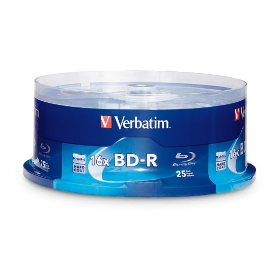 Picture of Verbatim BD-R 25GB 16X Disc Spindle, Box Of 25