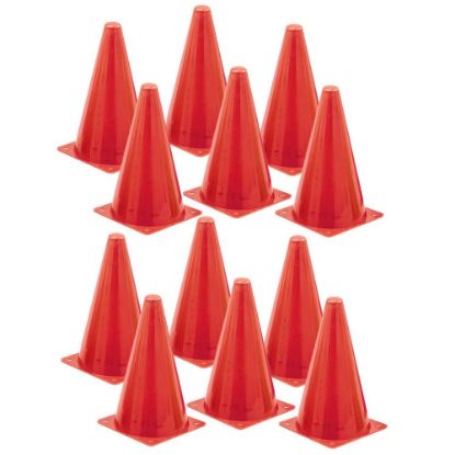 Picture of Champion Sports High-Visibility Safety Cones, 9in, Bright Orange, Pack Of 12 Cones