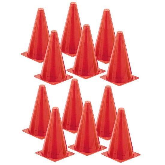 Picture of Champion Sports High-Visibility Safety Cones, 9in, Bright Orange, Pack Of 12 Cones