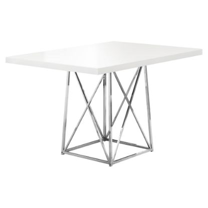 Picture of Monarch Specialties Elizabeth Dining Table, 31inH x 48inW x 36inD, White