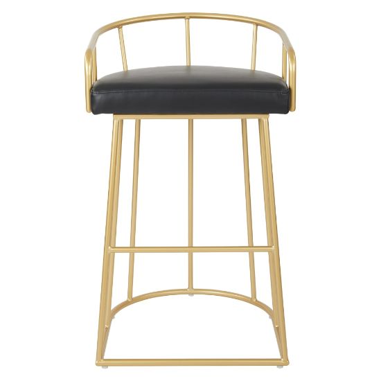 Picture of Ave Six Luna Barstool, Black/Gold