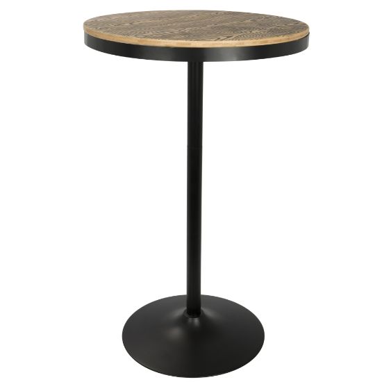 Picture of Lumisource Dakota Industrial Adjustable Bar/Dinette Table, Round, Medium Brown/Black