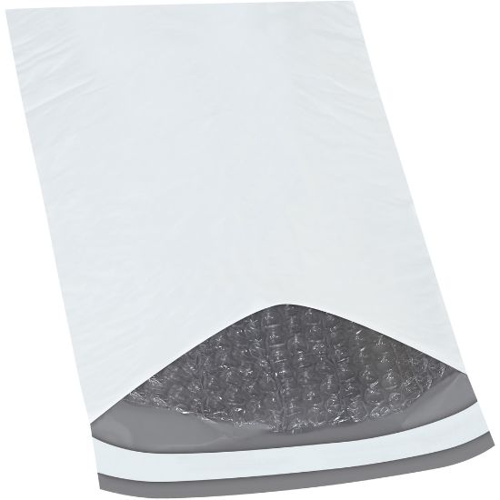 Picture of Partners Brand Bubble-Lined Poly Mailers, 7 1/4in x 12in, White, Box Of 100