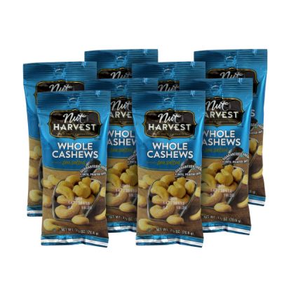 Picture of Nut Harvest Nuts, Sea-Salted Cashews, 2.5 Oz, Box Of 8