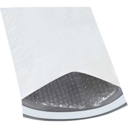 Picture of Office Depot Brand Bubble-Lined Poly Mailers, 8 1/2in x 12in, White, Box Of 100