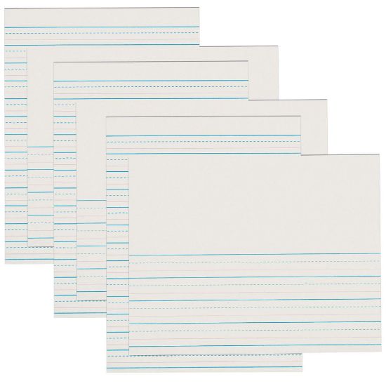 Picture of Pacon Newsprint Handwriting Paper, Skip-A-Line, 8-1/2in x 11in, White, Grades 2-3, 500 Sheets Per Pack, Set Of 3 Packs