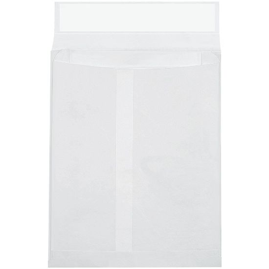 Picture of Tyvek Envelopes, 9in x 12in x 2in, End Opening, Plain White, Pack Of 100