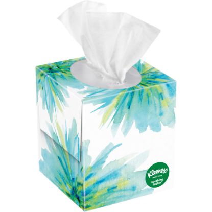 Picture of Kleenex 3-Ply Soothing Lotion Tissues, White, 60 Tissues Per Box, Carton Of 27 Boxes