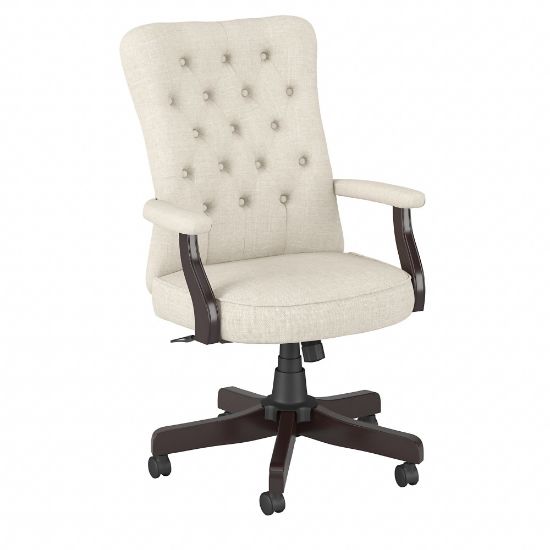 Picture of Bush Business Furniture Arden Lane High-Back Tufted Office Chair With Arms, Cream Fabric, Standard Delivery