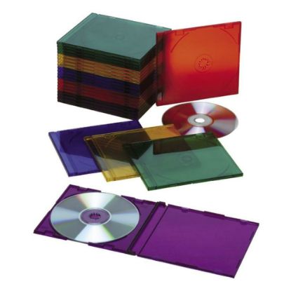 Picture of SKILCRAFT Slim CD Case, Assorted, Pack Of 25 (AbilityOne 7045-01-554-7682)