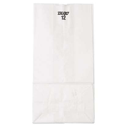 Picture of General Paper Grocery Bags, #12, 13 3/4inH x 7 1/16inW x 4 1/2inD, White, Pack Of 500 Bags