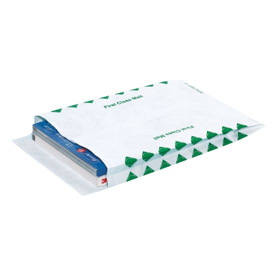 Picture of Tyvek Envelopes, Expandable, 12in x 16in x 2in, End Opening, White, Pack Of 100