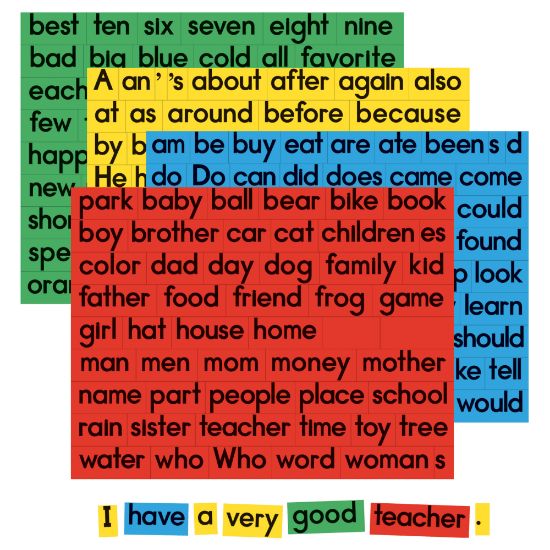 Picture of Dowling Magnets Sentence Building Magnets, Multicolor, All Ages, Set Of 292 Pieces