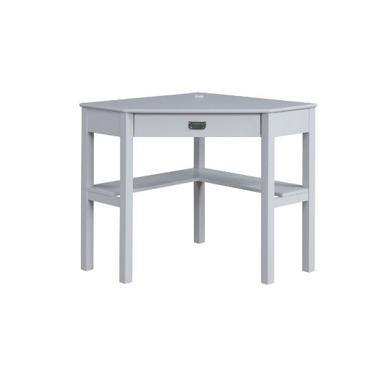 Picture of Linon Ari 29inW Home Office Corner Writing Desk, Gray