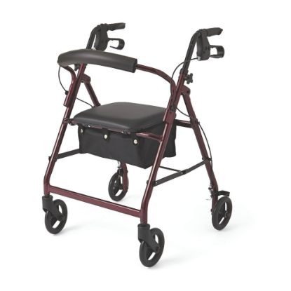 Picture of Medline Guardian Basic Rollator, 6in Wheels, Burgundy