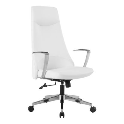 Picture of Office Star Dillion Ergonomic Antimicrobial Fabric High-Back Office Chair, Snow