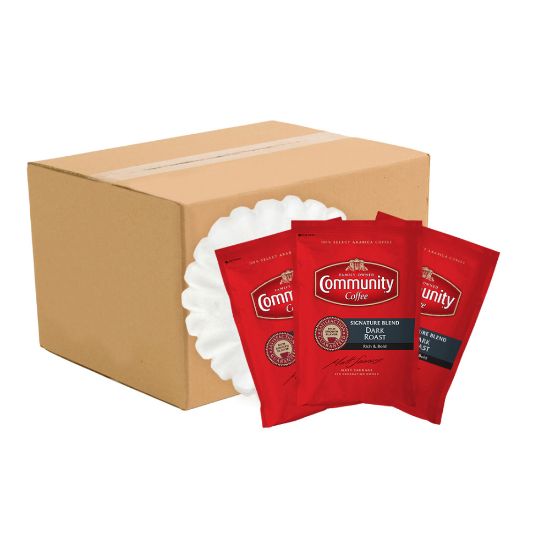 Picture of Community Coffee Arabica Single-Serve Coffee Packets, Signature Blend, Carton Of 40