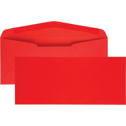 Picture of Quality Park #10 Business Envelopes, Windowless, Gummed Seal, Red, Pack Of 25 Envelopes